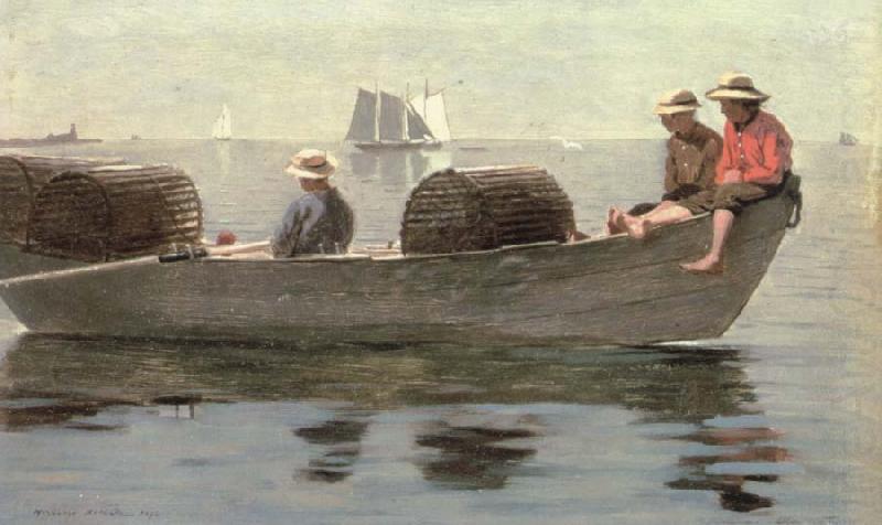 Winslow Homer three boys in a dory china oil painting image